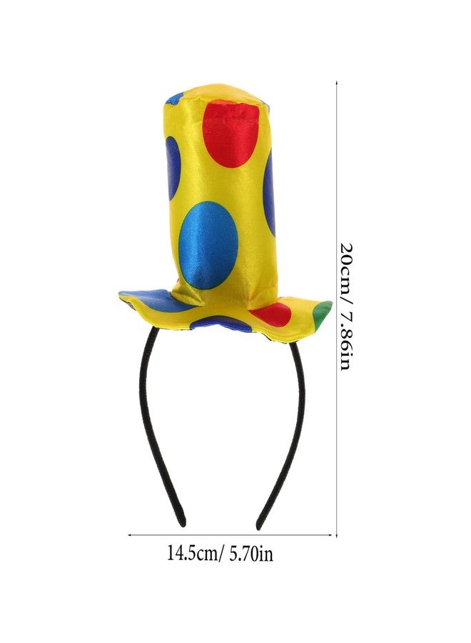 HEALEEP Dot Clown Top Hat Headband: Halloween Carnival Circus Costume Cap - Funny Performance Props Parties Accessories - Image 5